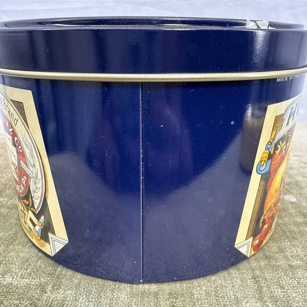 Vintage 1983 Heinz Blackberry Jelly Round Tin Pittsburgh PA Keystone‎
